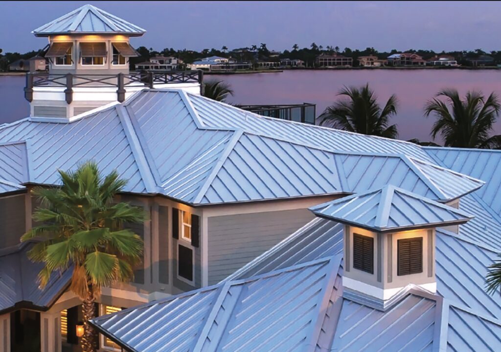 Residential roof replacement in Jacksonville, Florida, completed using storm-rated metal panels for long-term protection